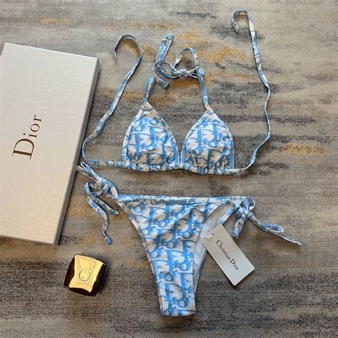 dior vintage swimsuit|Dior oblique bikini.